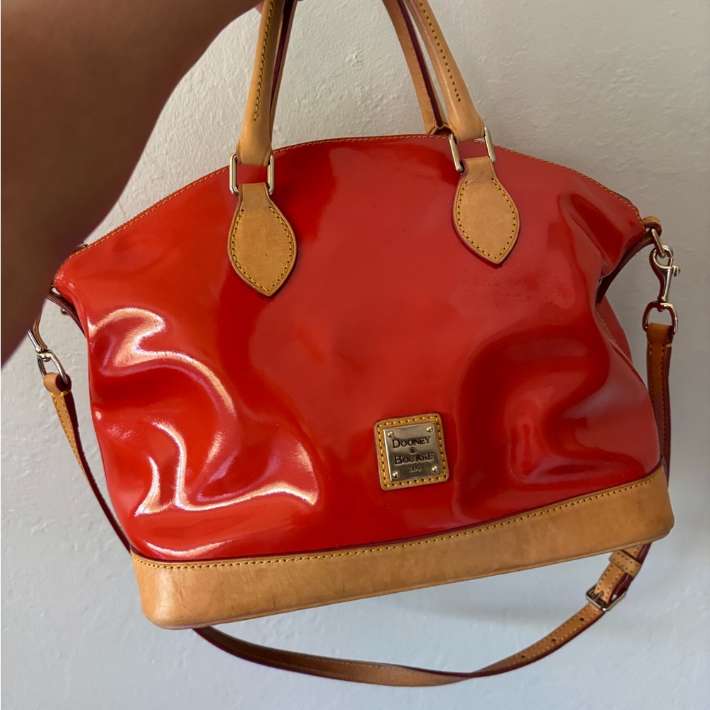 Dooney and Bourke Darcy Orange Leather Satchel